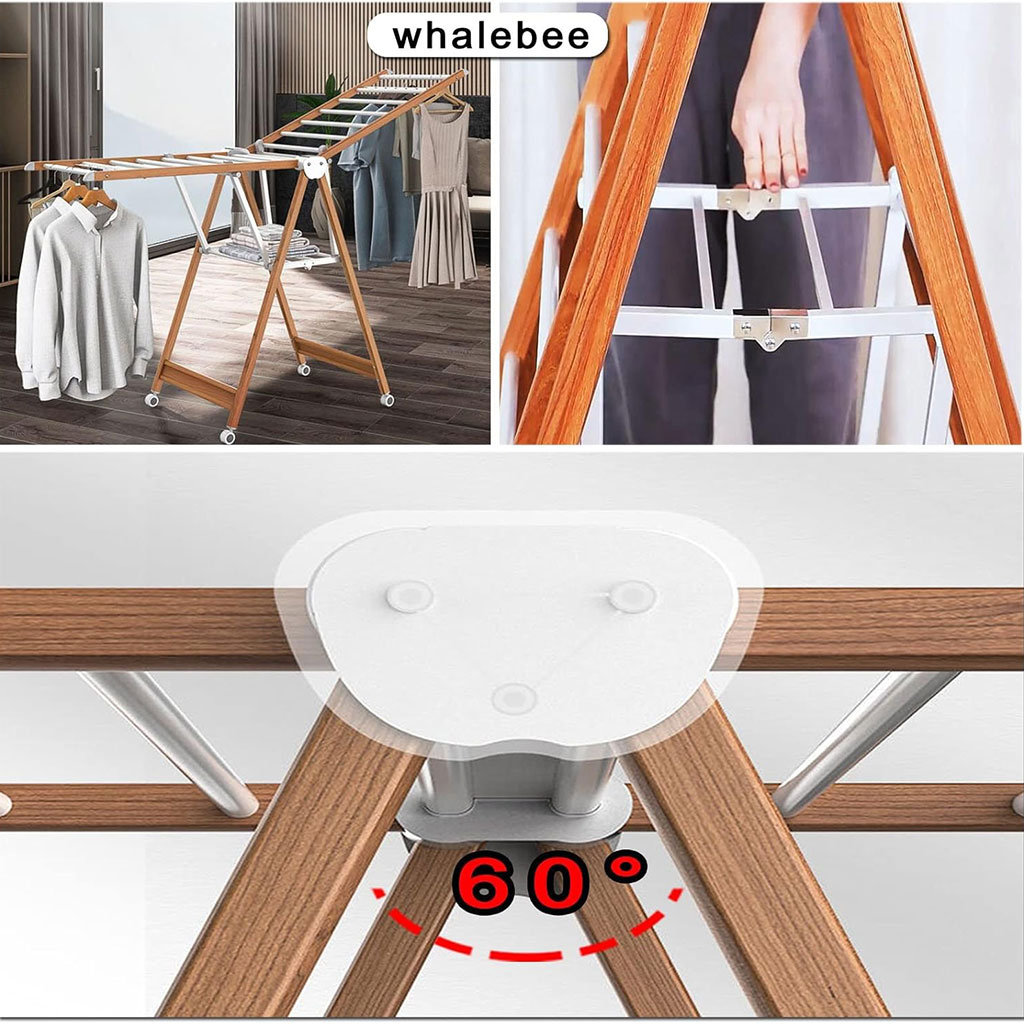 مجفف ملابس مع عجلات مخفية