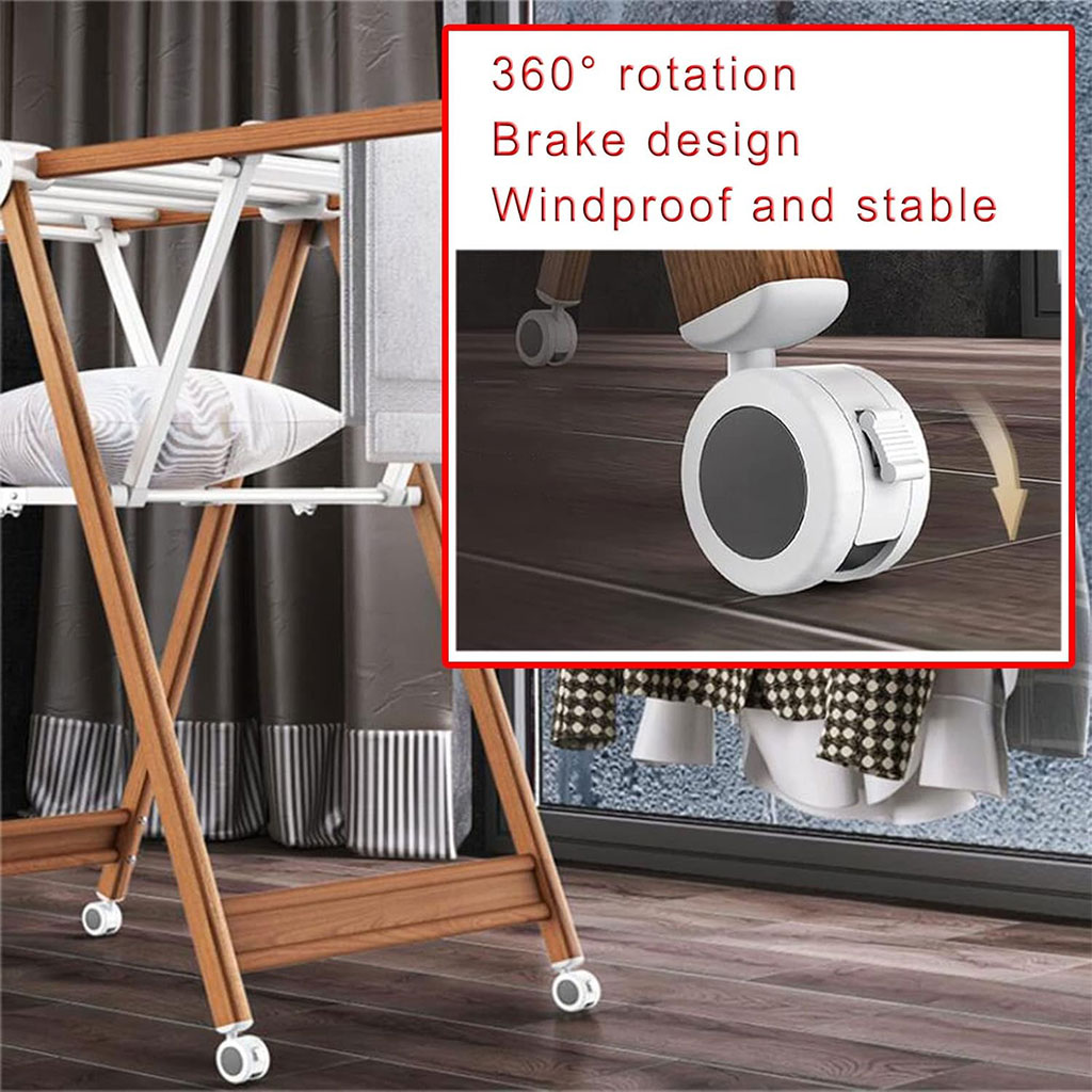 مجفف ملابس مع عجلات مخفية