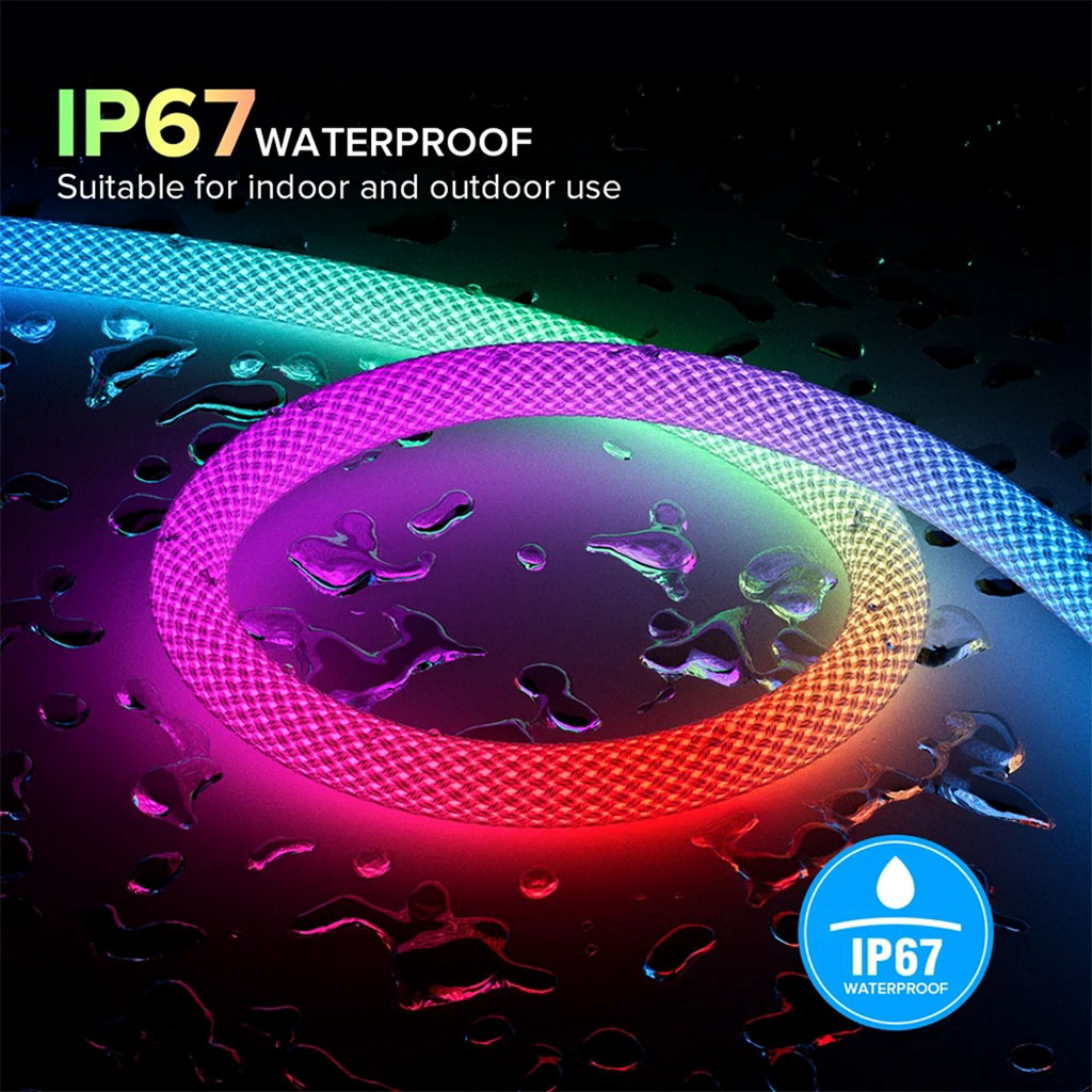 شريط إضاءة نيون RGB مرن بتوزيع 360°